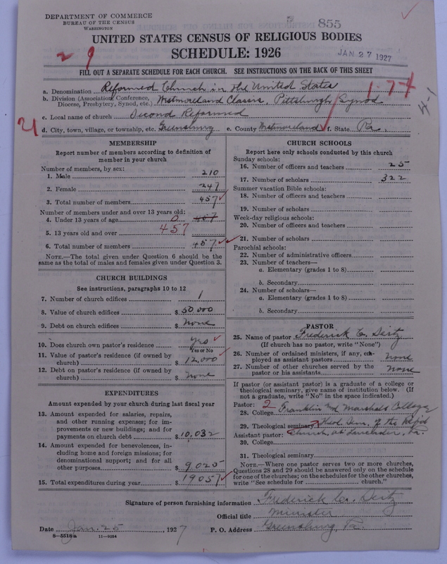 Scan of Reformed Church in the United States: 855