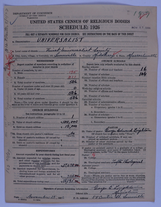Scan of Universalist Church: 153