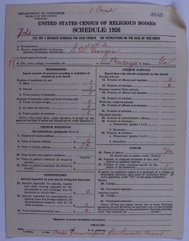 Scan of African Methodist Episcopal Church: 2849