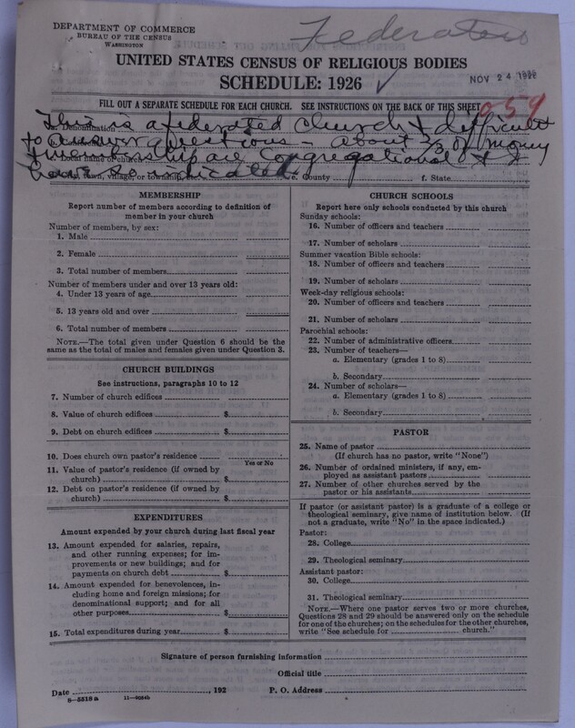 Scan of Federated Churches: 59