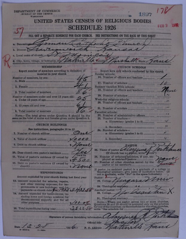Scan of Roman Catholic Church: 1897