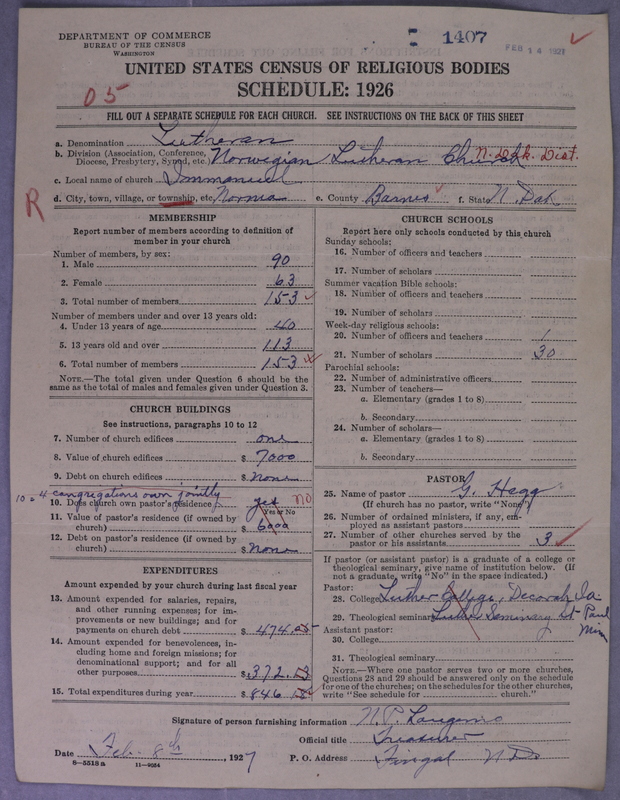 Scan of Norwegian Lutheran Church of America: 1407