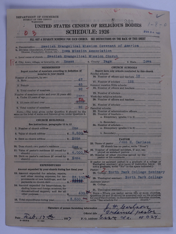 Scan of Swedish Evangelical Mission Covenant of America: 249