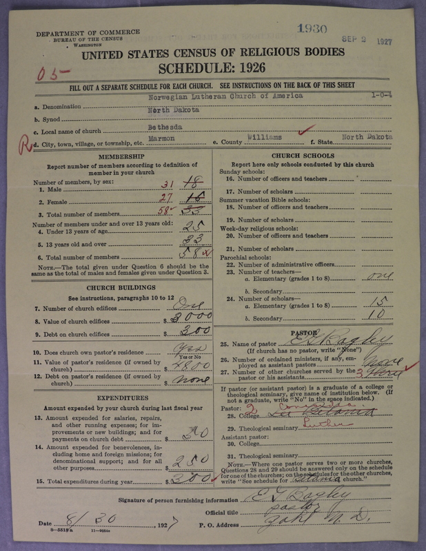 Scan of Norwegian Lutheran Church of America: 1930