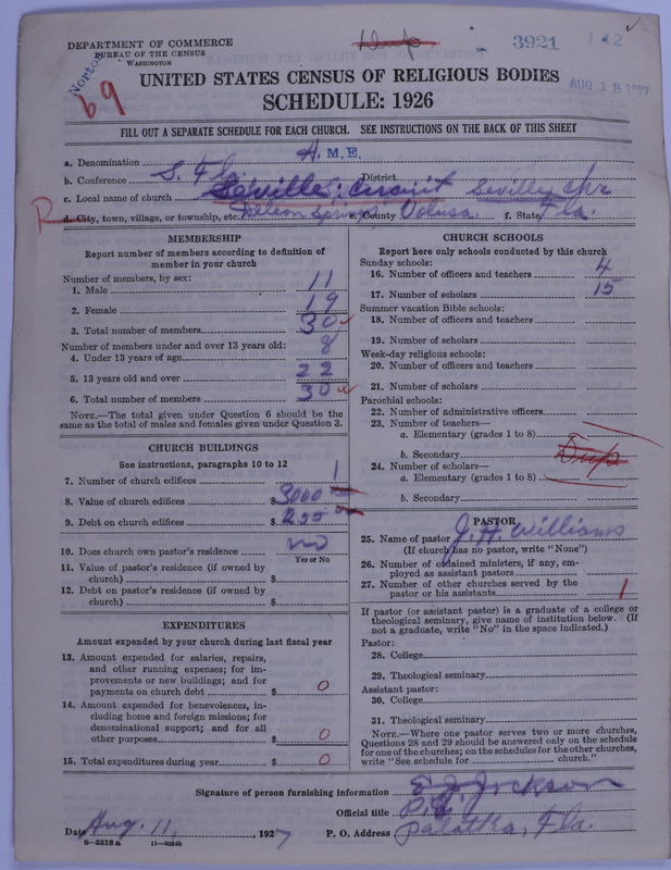 Scan of African Methodist Episcopal Church: 3921