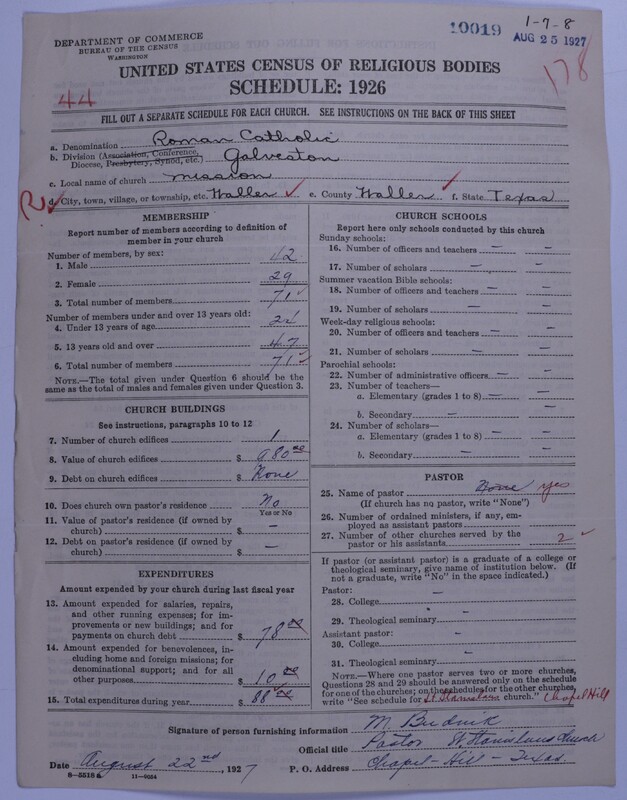 Scan of Roman Catholic Church: 10019