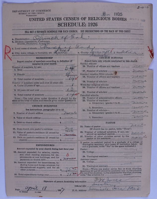 Scan of Church of God (Headquarters, Anderson, Ind.): 805