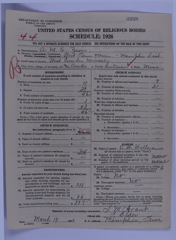 Scan of African Methodist Episcopal Zion Church: 2228