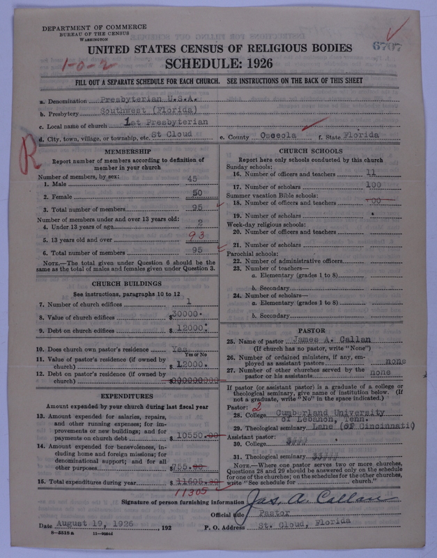 Scan of Presbyterian Church in the United States of America: 6707