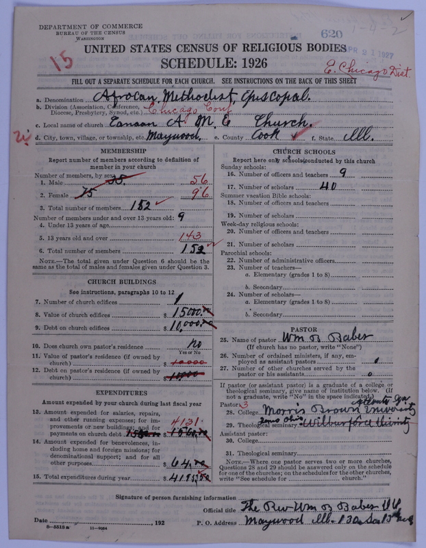 Scan of African Methodist Episcopal Church: 620