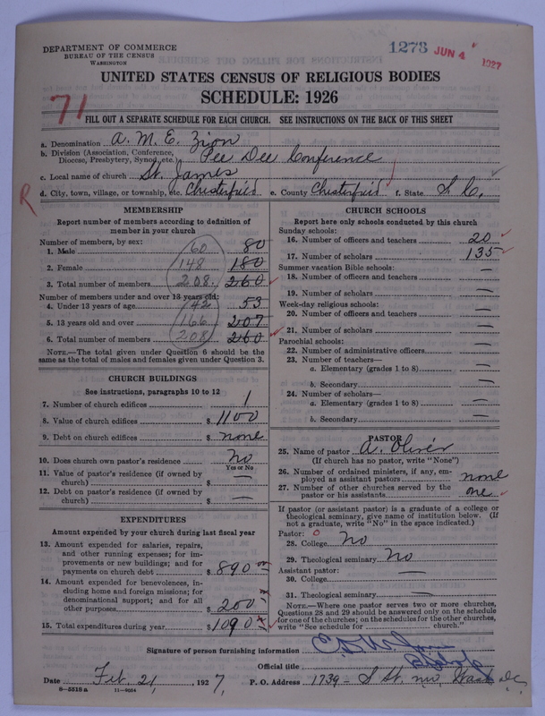 Scan of African Methodist Episcopal Zion Church: 1273
