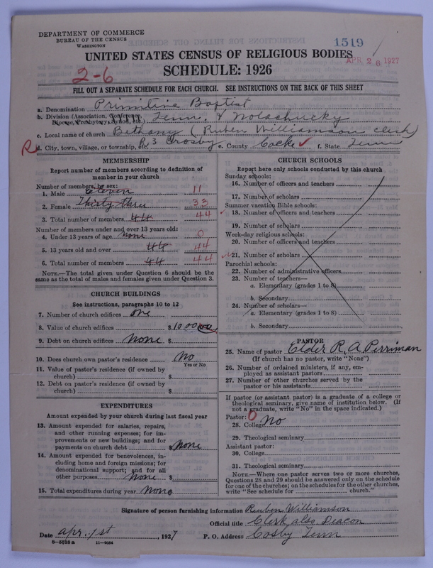 Scan of Primitive Baptists: 1519
