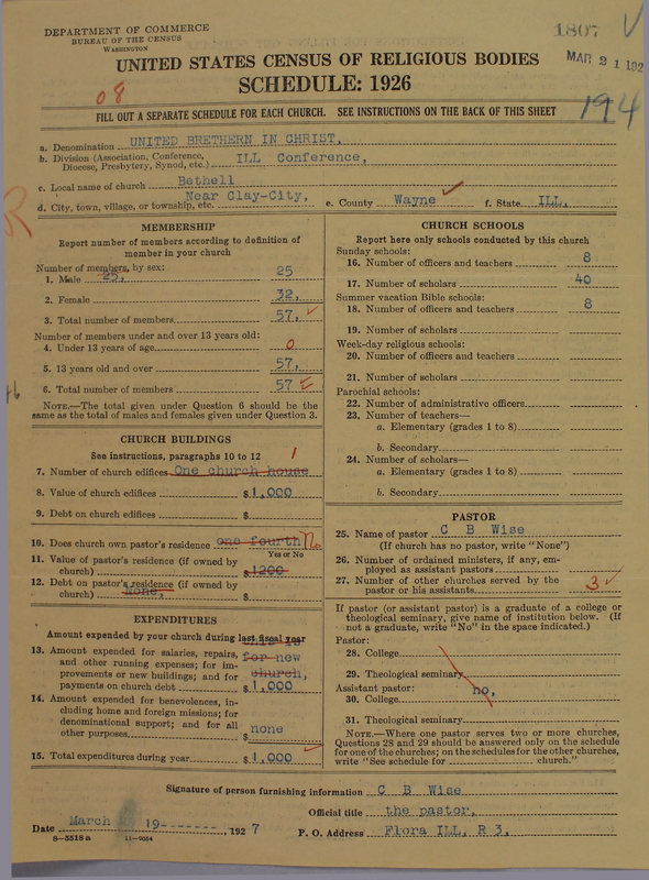 Scan of Church of the United Brethren in Christ: 1807