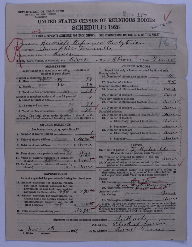 Scan of Associate Reformed Presbyterian Church: 117