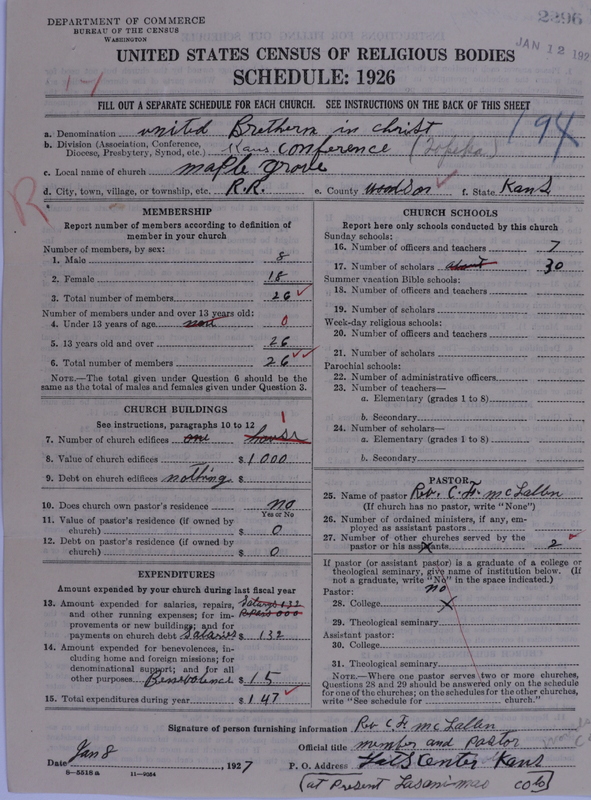 Scan of Church of the United Brethren in Christ: 2296