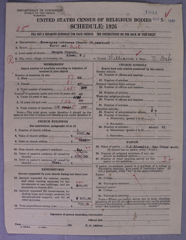 Scan of Norwegian Lutheran Church of America: 1941