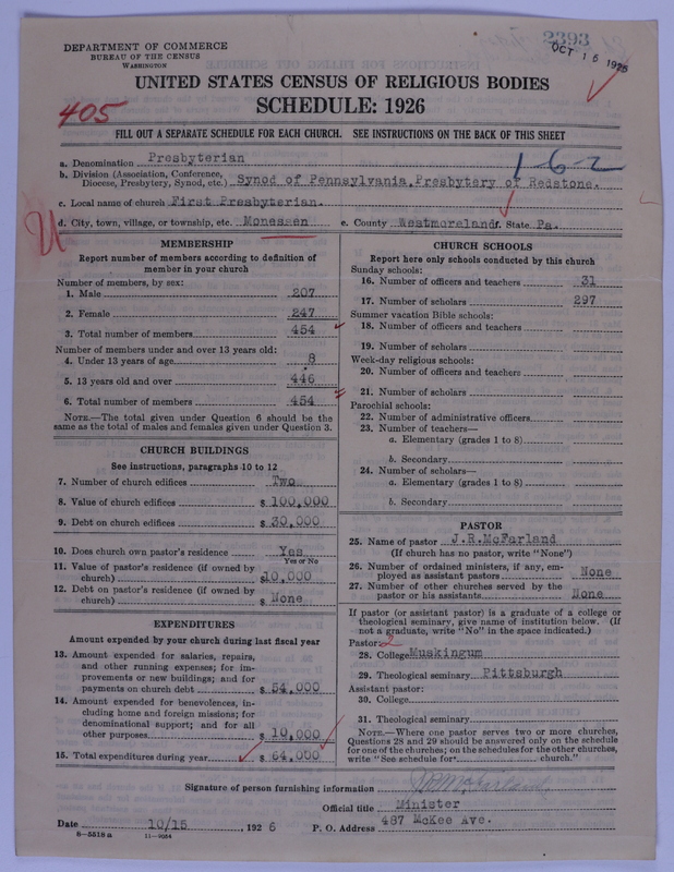 Scan of Presbyterian Church in the United States of America: 2393