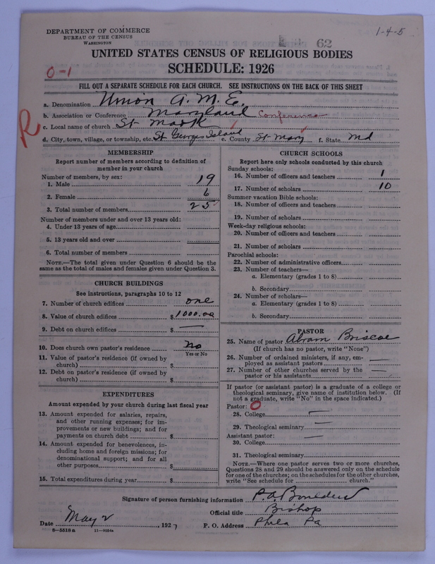 Scan of Union American Methodist Episcopal Church: 62