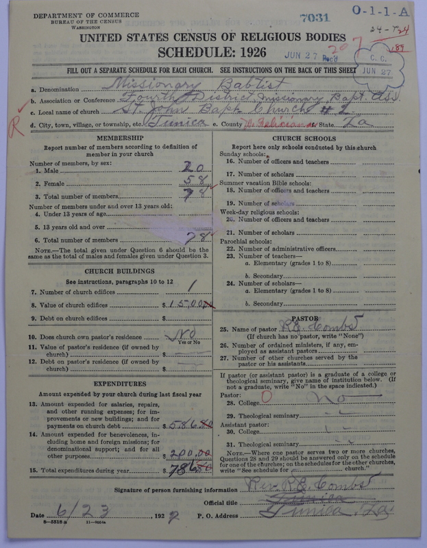 Scan of Negro Baptists: 7031