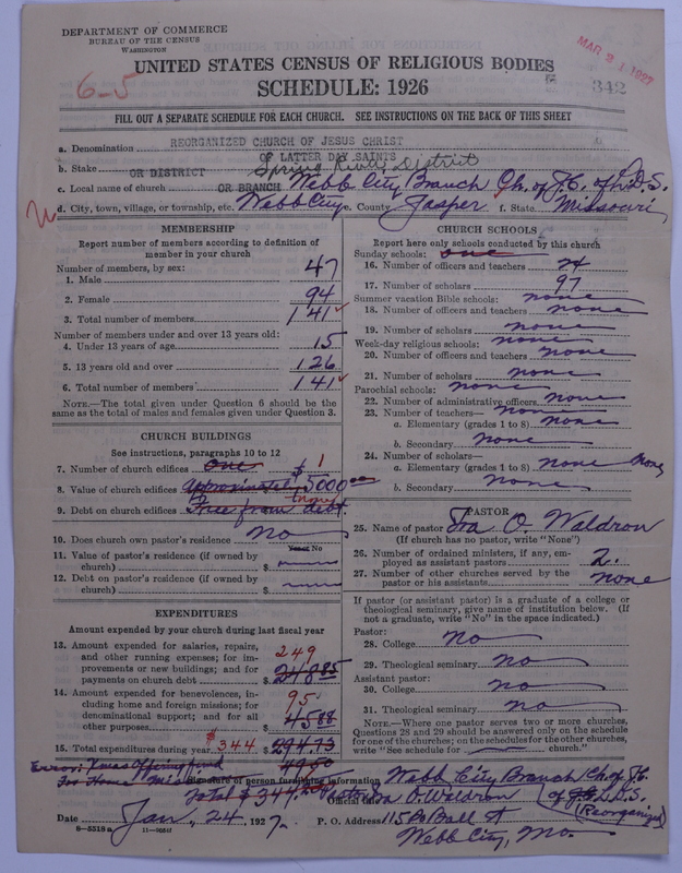 Scan of Reorganized Church of Jesus Christ of Latter Day Saints: 342