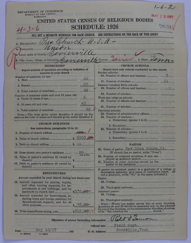 Scan of Presbyterian Church in the United States of America: 7031
