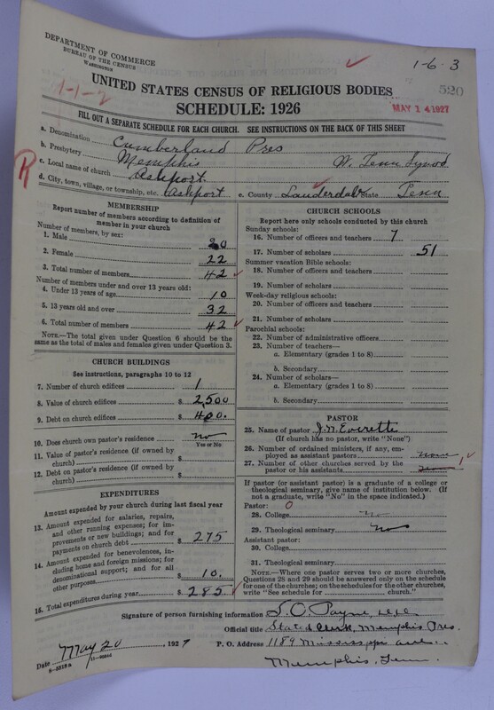 Scan of Cumberland Presbyterian Church: 520
