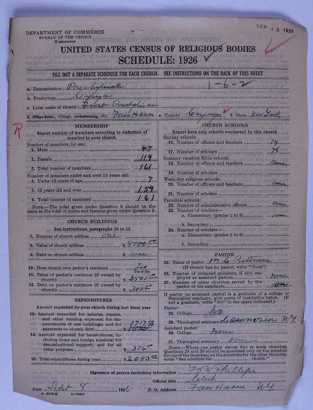Scan of Federated Churches:
