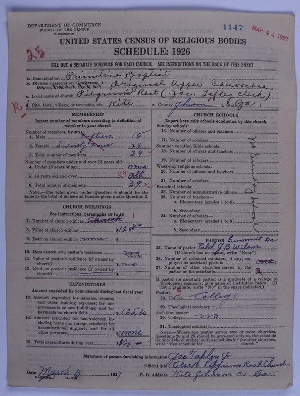 Scan of Primitive Baptists: 1147