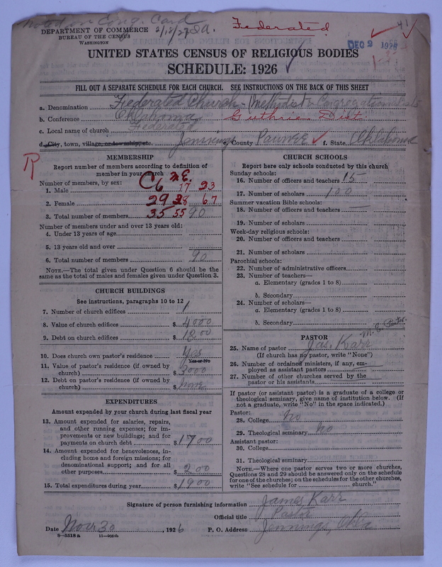 Scan of Federated Churches: 41
