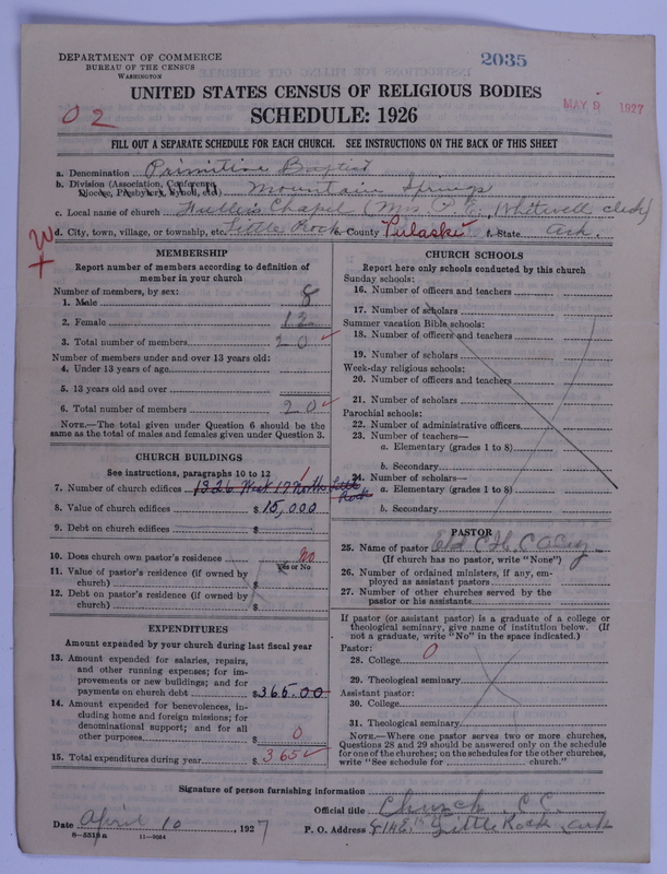 Scan of Primitive Baptists: 2035