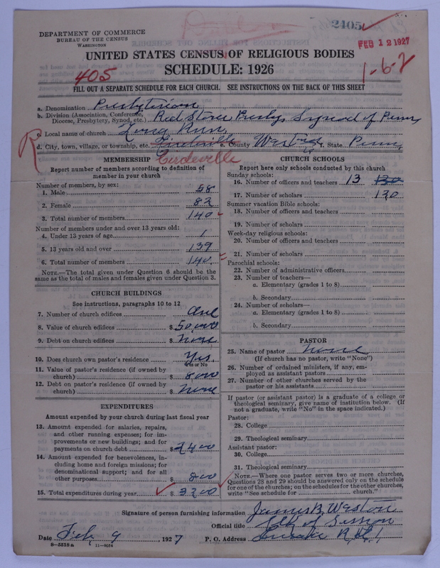 Scan of Presbyterian Church in the United States of America: 2405