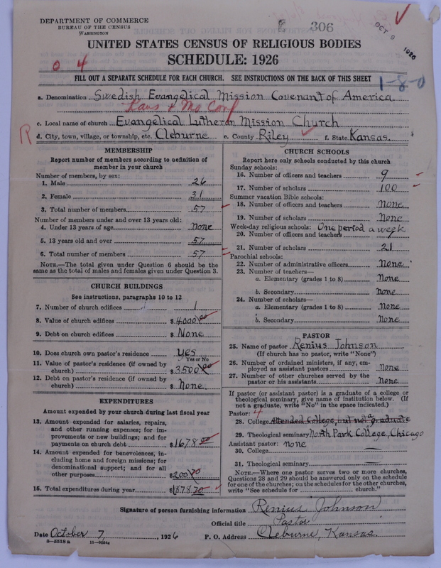Scan of Swedish Evangelical Mission Covenant of America: 306