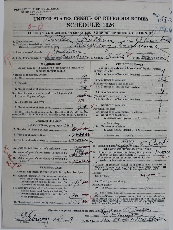 Scan of Church of the United Brethren in Christ: 124