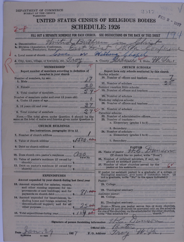 Scan of Church of the United Brethren in Christ: 2517