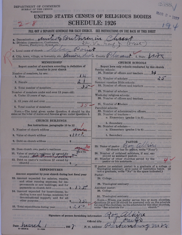 Scan of Church of the United Brethren in Christ: 2688