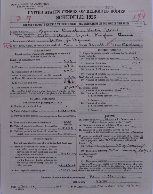 Scan of Reformed Church in the United States: 1536