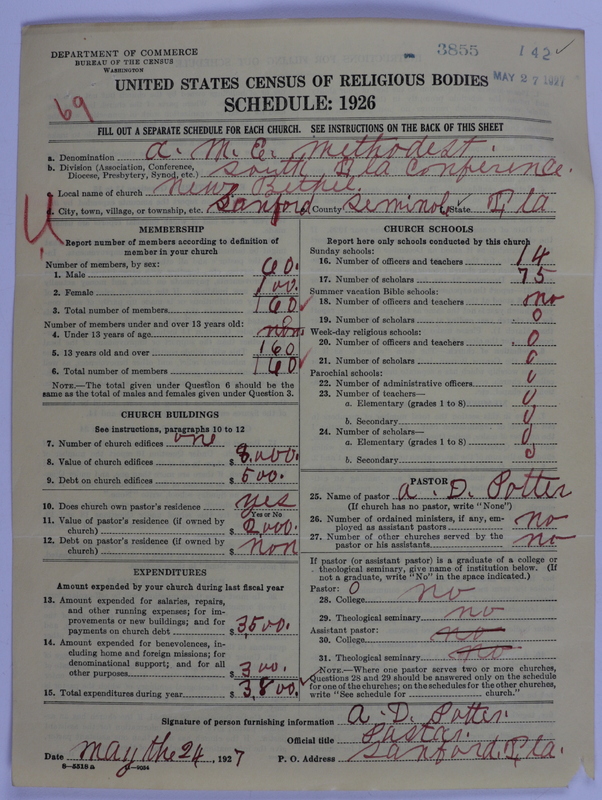 Scan of African Methodist Episcopal Church: 3855