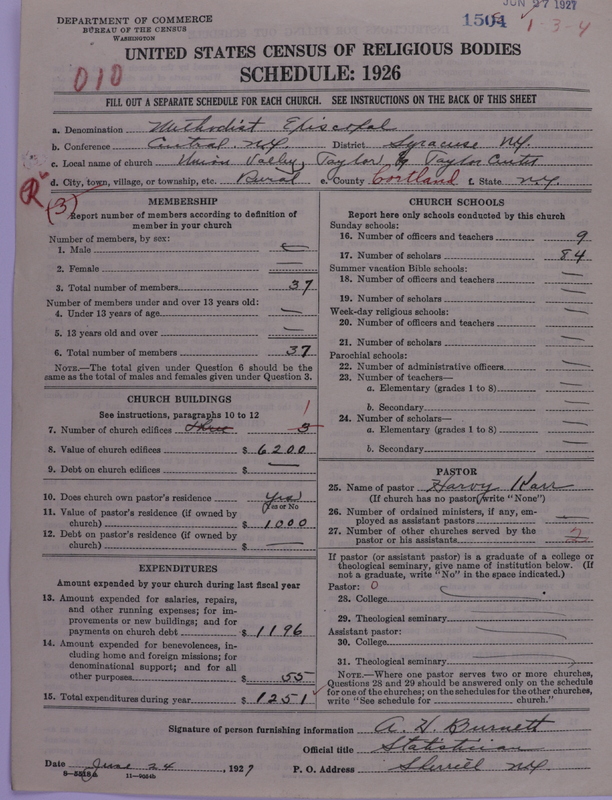 Scan of Methodist Episcopal Church: 1504