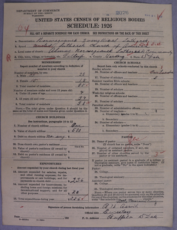 Scan of Norwegian Lutheran Church of America: 2076