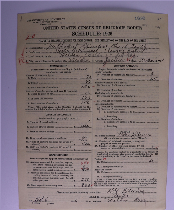 Scan of Methodist Episcopal Church, South: 1899