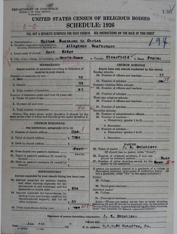 Scan of Church of the United Brethren in Christ: 136