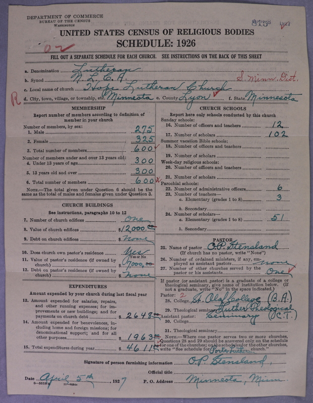 Scan of Norwegian Lutheran Church of America: 815