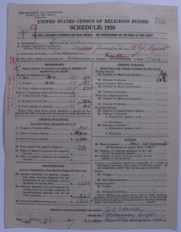 Scan of United Lutheran Church in America: 1956