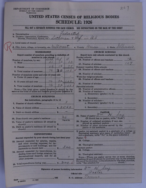 Scan of Federated Churches: 207