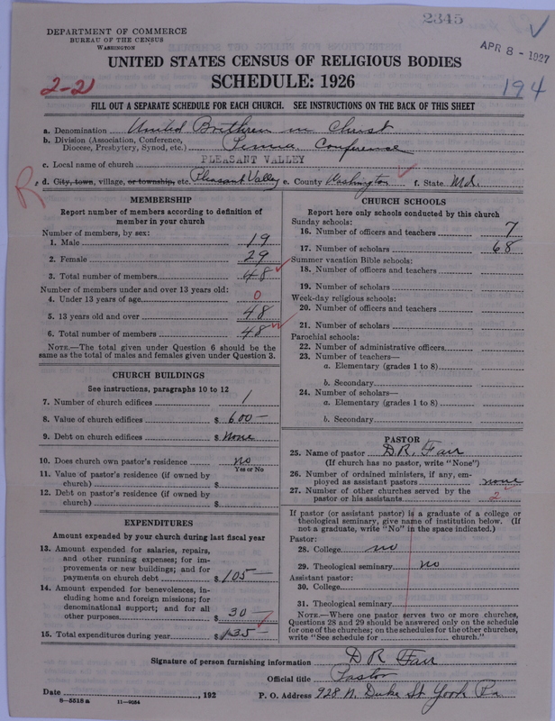 Scan of Church of the United Brethren in Christ: 2345