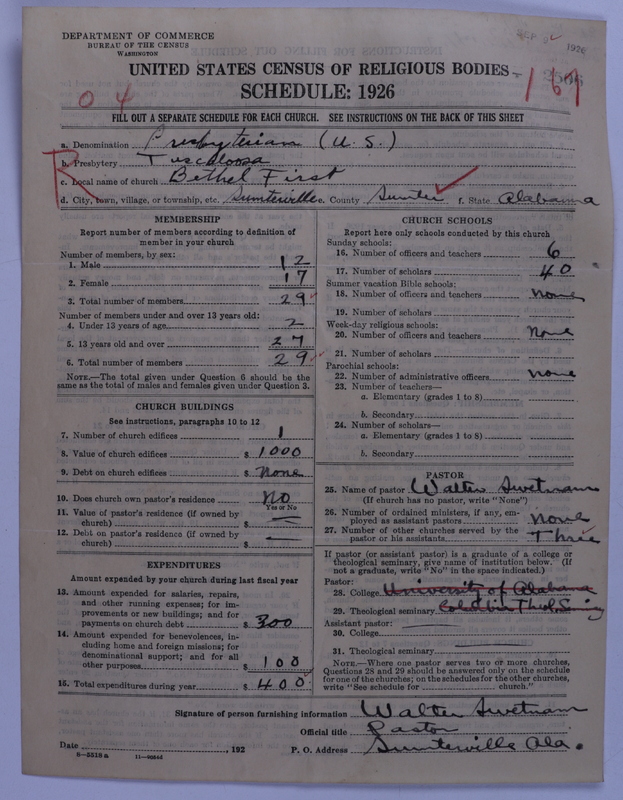 Scan of Presbyterian Church in the United States: 2506