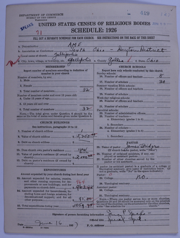 Scan of African Methodist Episcopal Church: 419