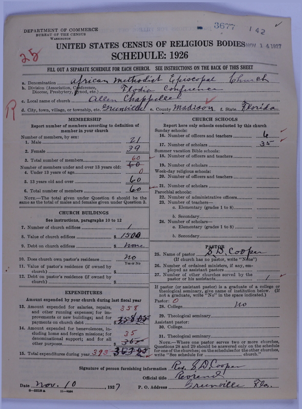 Scan of African Methodist Episcopal Church: 3677
