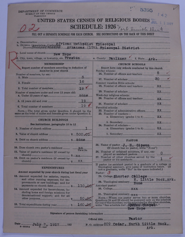 Scan of African Methodist Episcopal Church: 5395