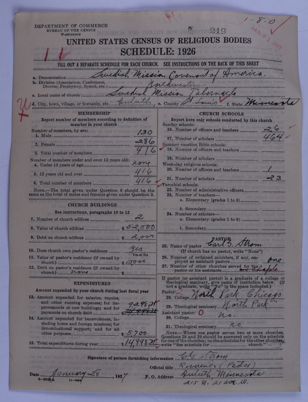 Scan of Swedish Evangelical Mission Covenant of America: 219